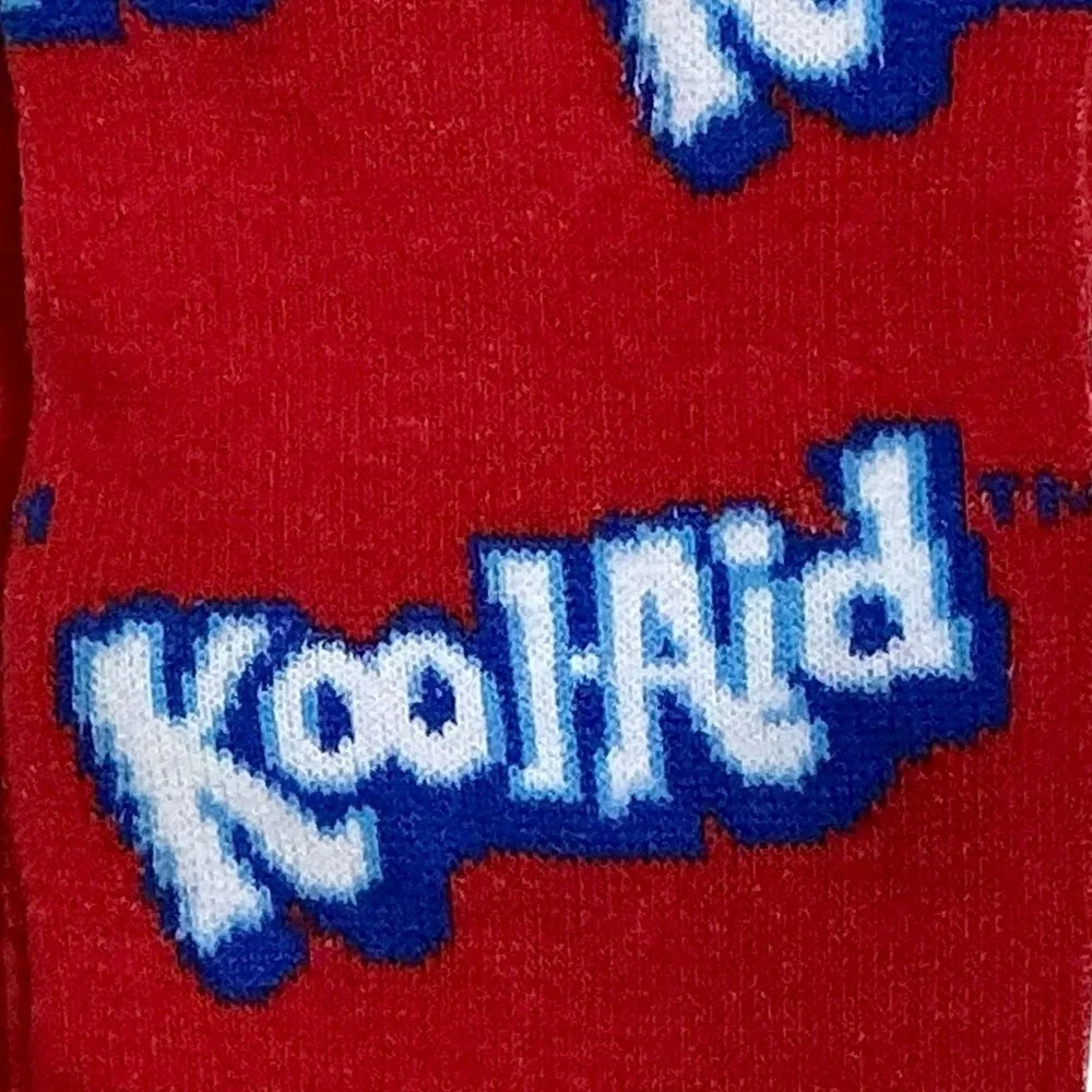 Kool Aid Crew Socks Mens Novelty Funny by Odd Sox Red Unisex OS Shoe Size 6-12